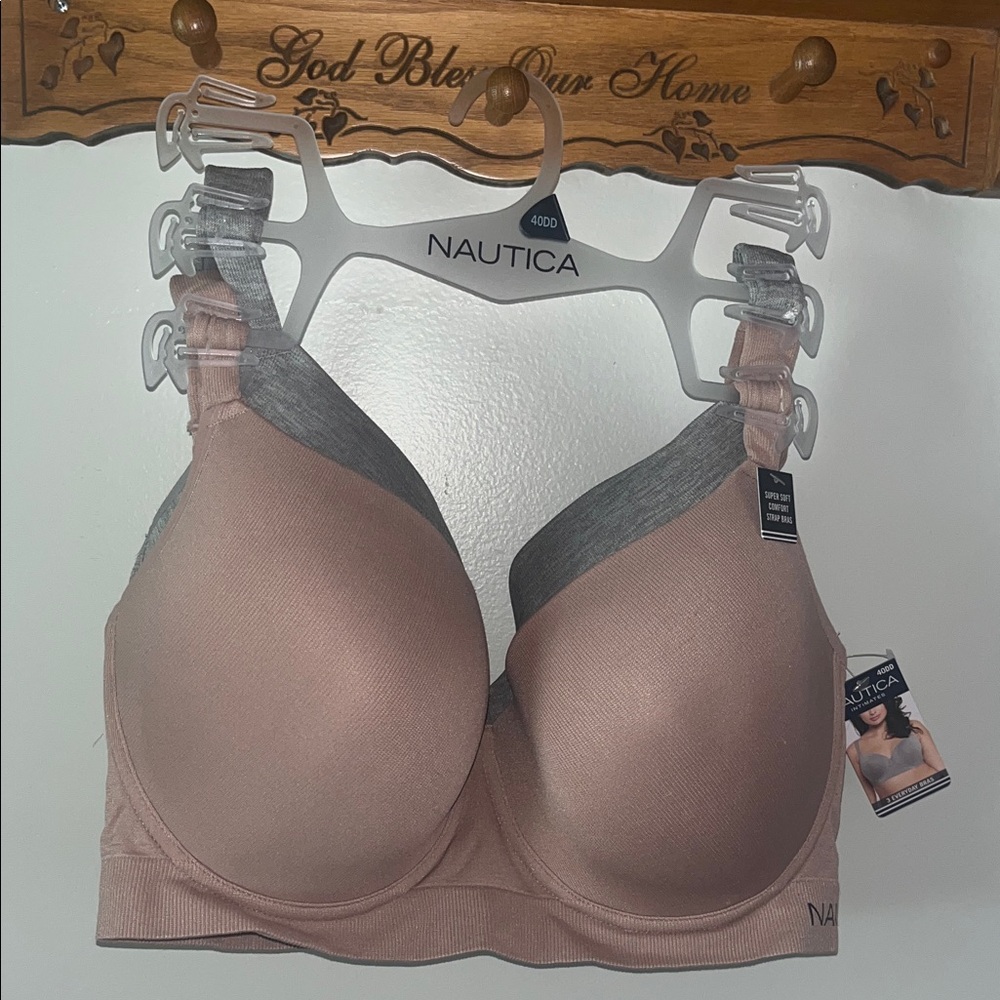 Nautica Pink and Gray Bra Molded Cups